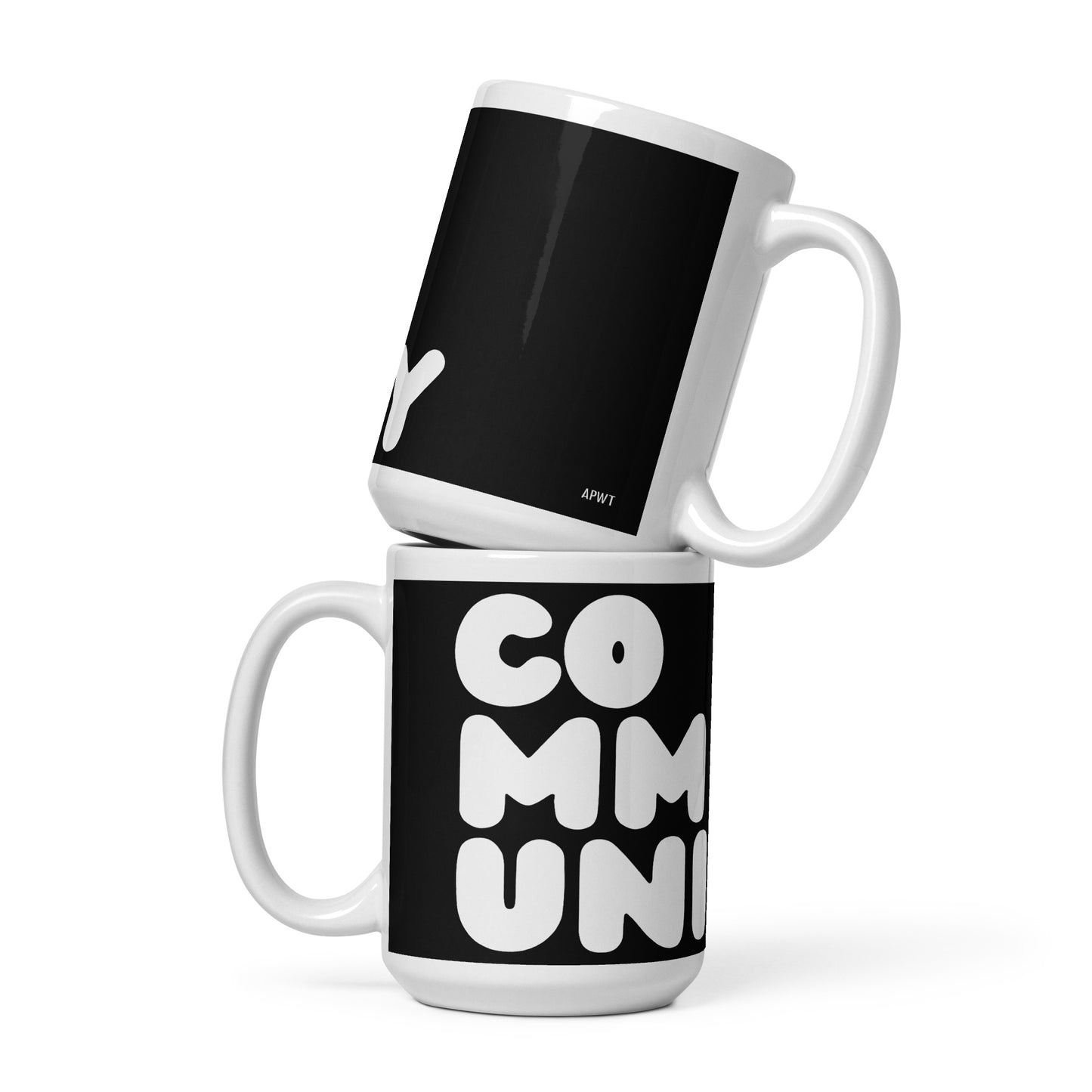 Community in Black and White Mug - 15 Oz Ceramic Mug