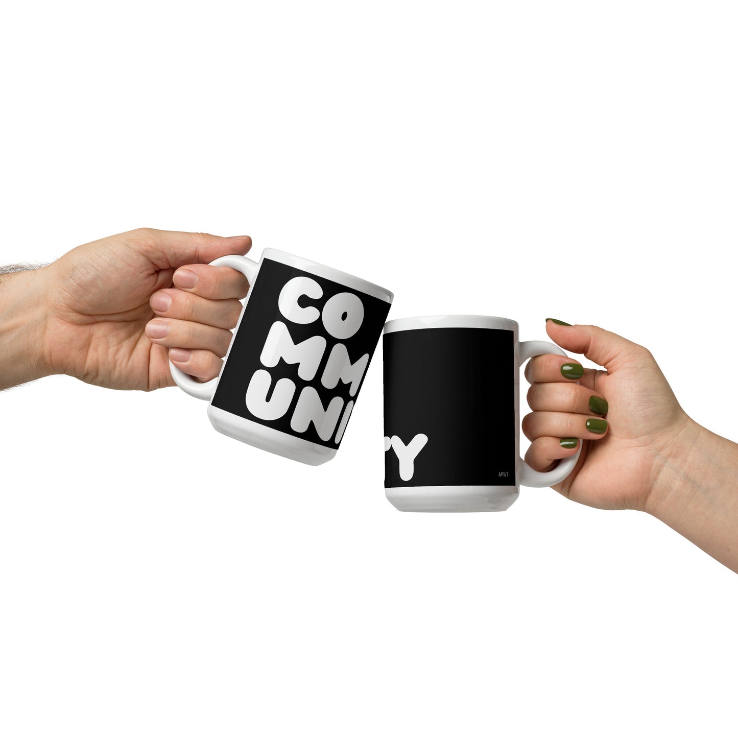 Community in Black and White Mug - 15 Oz Ceramic Mug