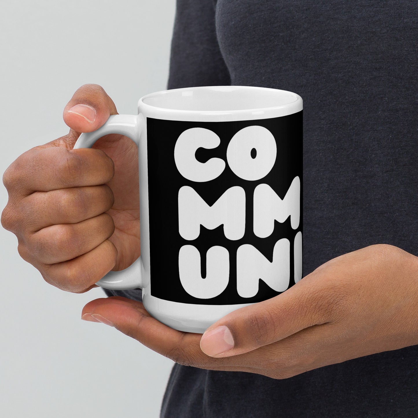 Community in Black and White Mug - 15 Oz Ceramic Mug