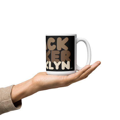 Black New Yorker Brooklyn Mug - 15 Oz Ceramic Mug