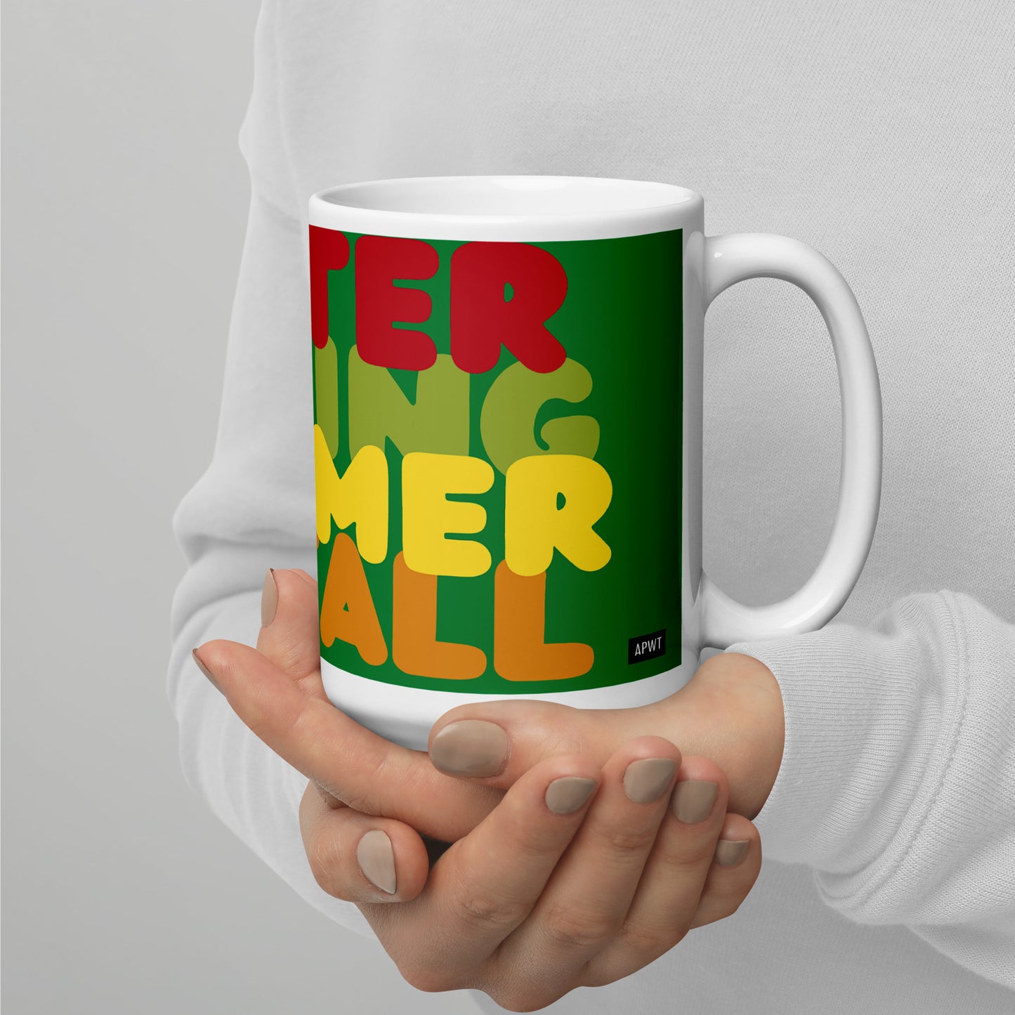 Green Winter Seasons Mug - 15 Oz Ceramic Mug