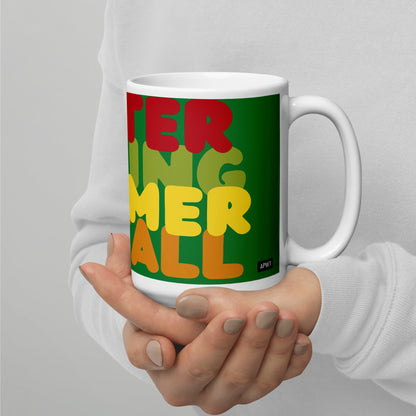 Green Winter Seasons Mug - 15 Oz Ceramic Mug