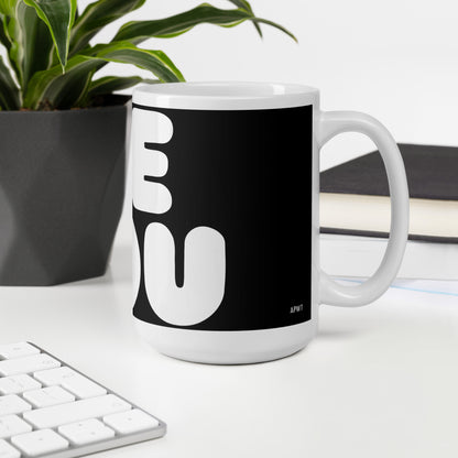 Be You in Black and White Mug - 15 Oz Ceramic Mug