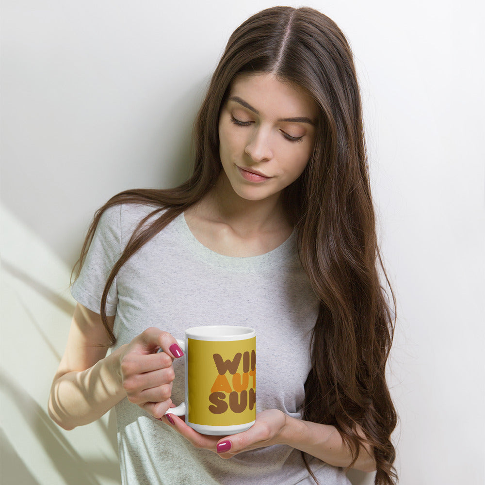 Autumn Yellow Mug - 15 Oz Ceramic Mug