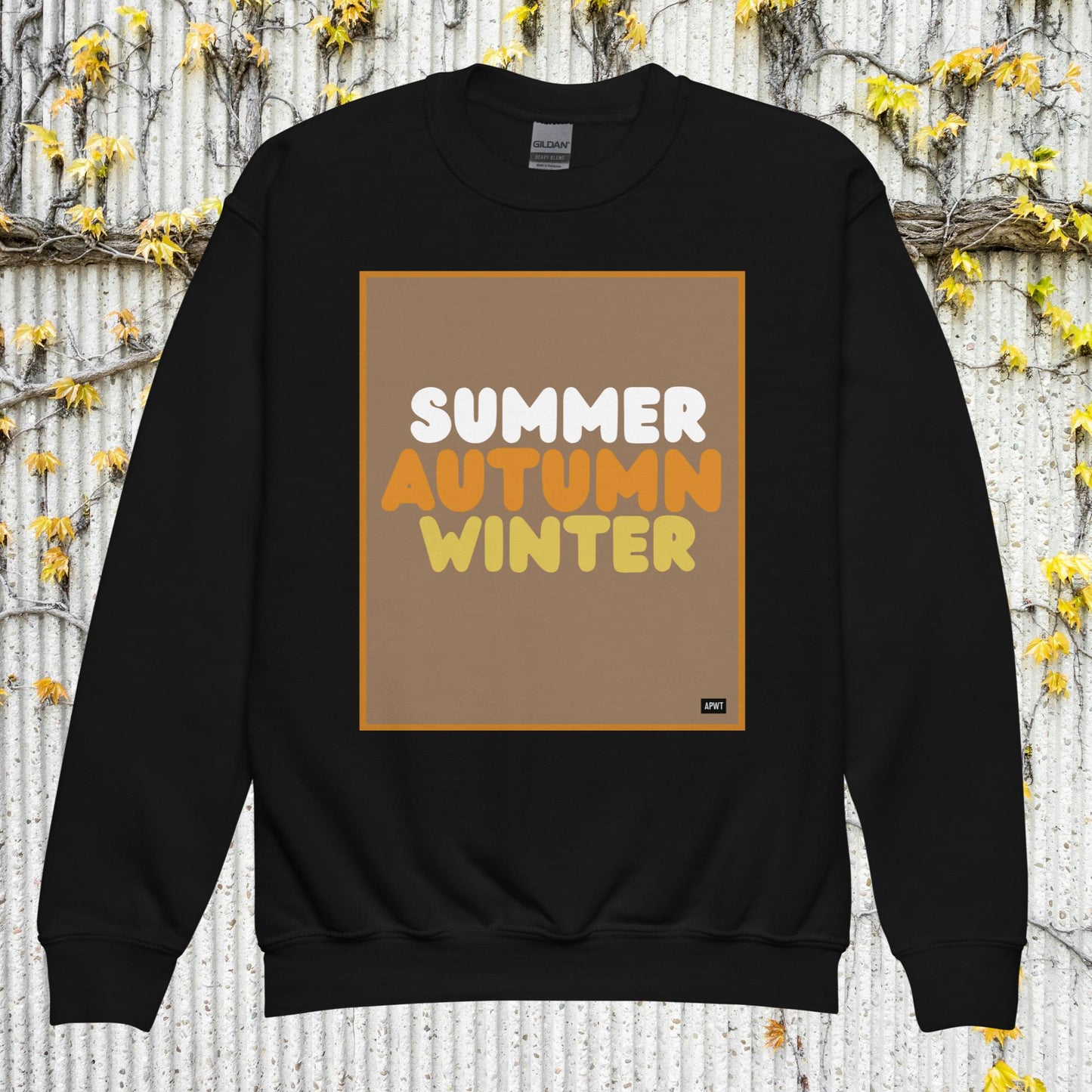 Autumn Kids in Brown Unisex Crew Neck Sweatshirt - Available in Assorted Colors