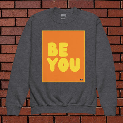 Be You Kids in Orange and Yellow Unisex Crew Neck Sweatshirt - Available in Assorted Colors