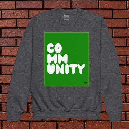 Community Kids in Broccoli Unisex Crew Neck Sweatshirt - Available in Assorted Colors