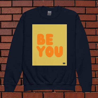 Be You Kids in Yellow and Orange Unisex Crew Neck Sweatshirt - Available in Assorted Colors