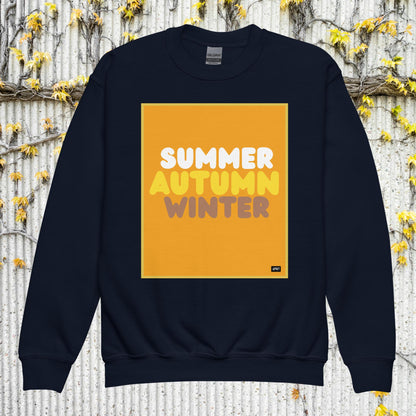 Autumn Kids in Orange Unisex Crew Neck Sweatshirt - Available in Assorted Colors