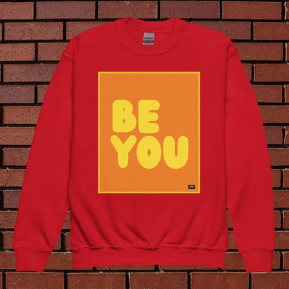 Be You Kids in Orange and Yellow Unisex Crew Neck Sweatshirt - Available in Assorted Colors