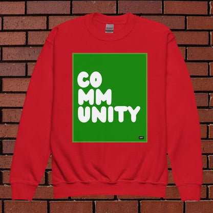Community Kids in Broccoli Unisex Crew Neck Sweatshirt - Available in Assorted Colors