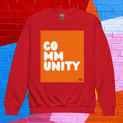 Community Kids in Pumpkin Unisex Crew Neck Sweatshirt - Available in Assorted Colors