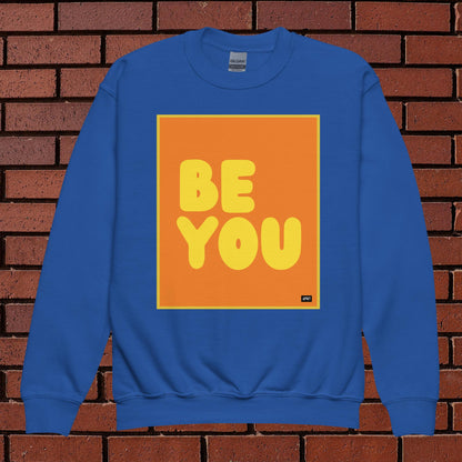 Be You Kids in Orange and Yellow Unisex Crew Neck Sweatshirt - Available in Assorted Colors