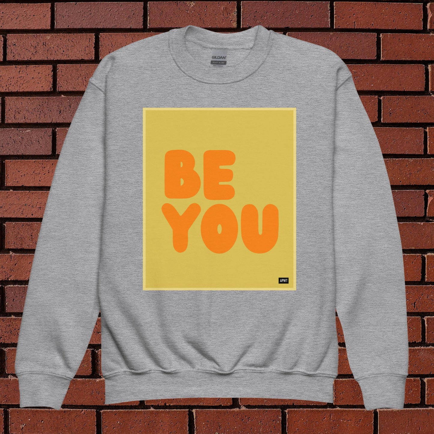 Be You Kids in Yellow and Orange Unisex Crew Neck Sweatshirt - Available in Assorted Colors