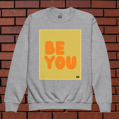 Be You Kids in Yellow and Orange Unisex Crew Neck Sweatshirt - Available in Assorted Colors