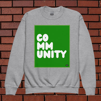 Community Kids in Broccoli Unisex Crew Neck Sweatshirt - Available in Assorted Colors