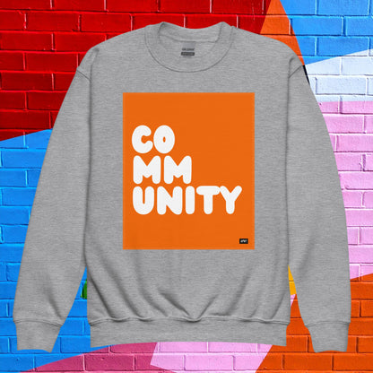 Community Kids in Pumpkin Unisex Crew Neck Sweatshirt - Available in Assorted Colors