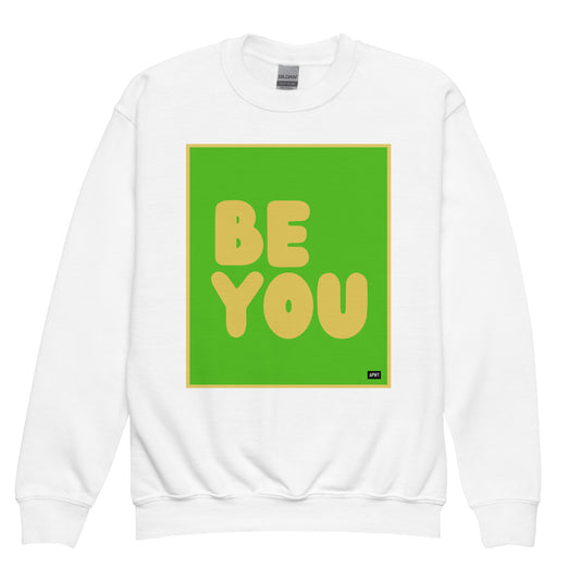Be You Kids in Green and Yellow Unisex Crew Neck Sweatshirt - The APWT Gift Shop