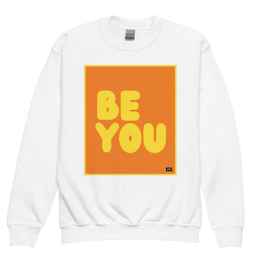 Be You Kids in Orange and Yellow Unisex Crew Neck Sweatshirt - The APWT Gift Shop