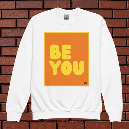 Be You Kids in Orange and Yellow Unisex Crew Neck Sweatshirt - Available in Assorted Colors