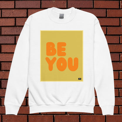 Be You Kids in Yellow and Orange Unisex Crew Neck Sweatshirt - Available in Assorted Colors