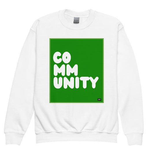 Community Kids in Broccoli Unisex Crew Neck Sweatshirt - The APWT Gift Shop