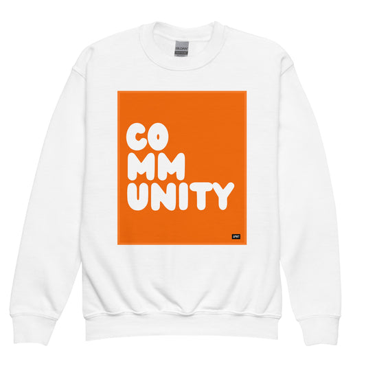Community Kids in Pumpkin Unisex Crew Neck Sweatshirt- The APWT Gift Shop