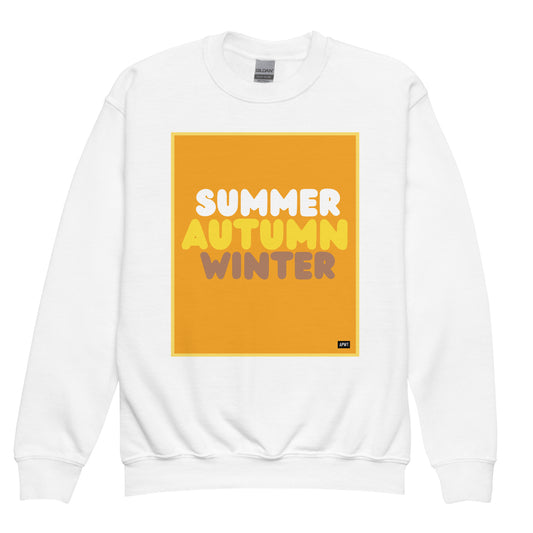 Autumn Kids in Orange Unisex Crew Neck Sweatshirt - The APWT Gift Shop
