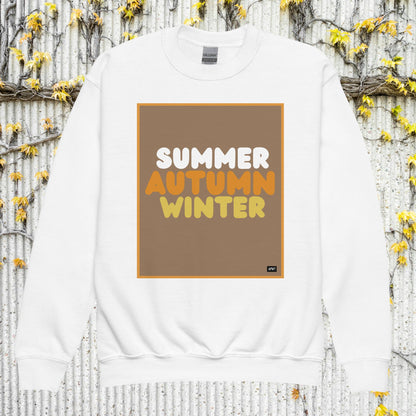 Autumn Kids in Brown Unisex Crew Neck Sweatshirt - Available in Assorted Colors