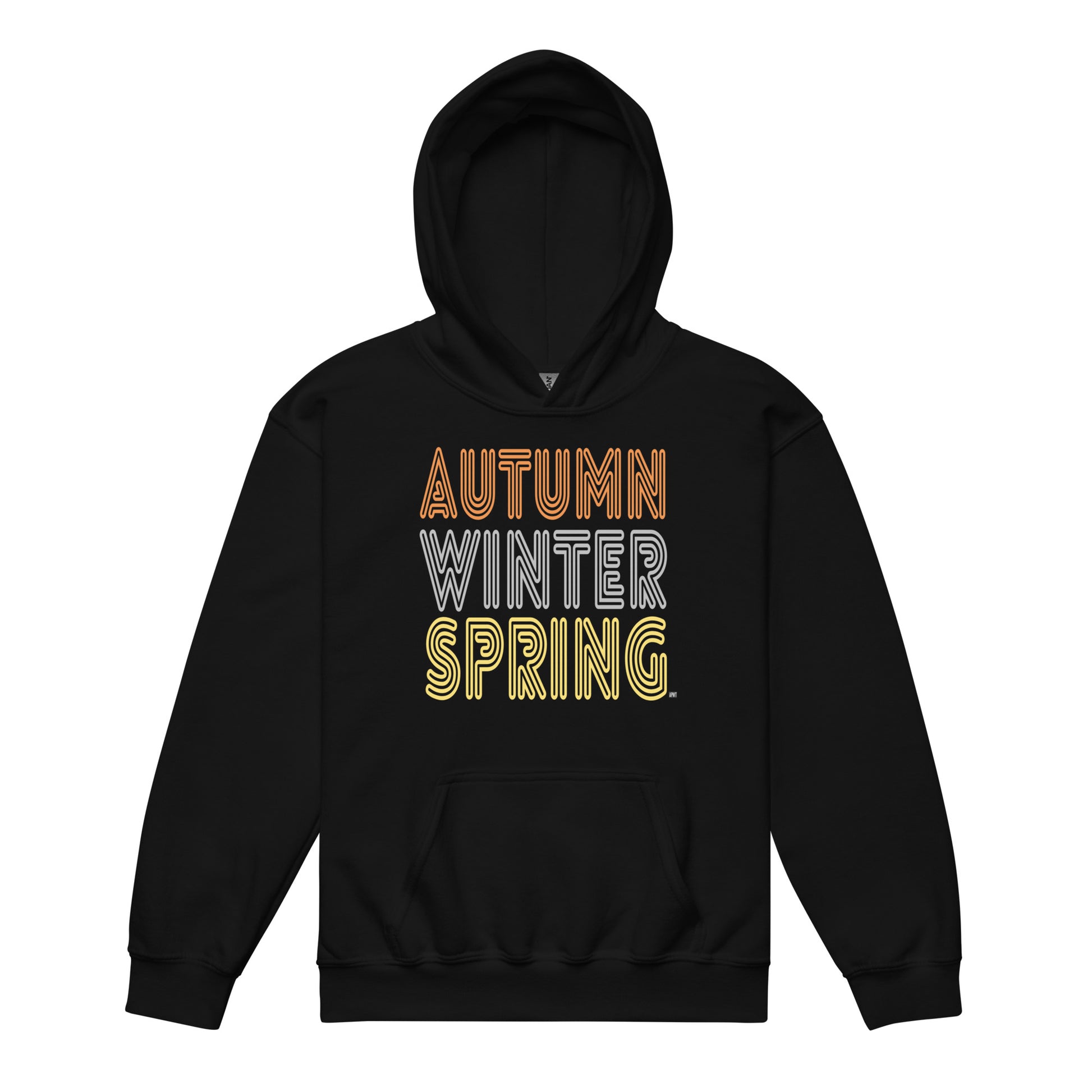 The APWT Gift Shop's Fall into Autumn Kid's Unisex Hoodie in Black from the APWT Kid's Shop