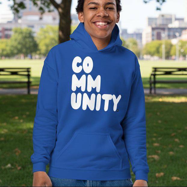 Community Kids in Ocean Blue Unisex Hoodie