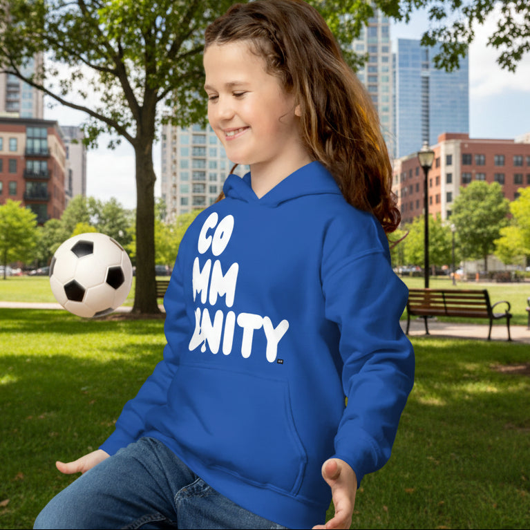 Community Kids in Ocean Blue Unisex Hoodie