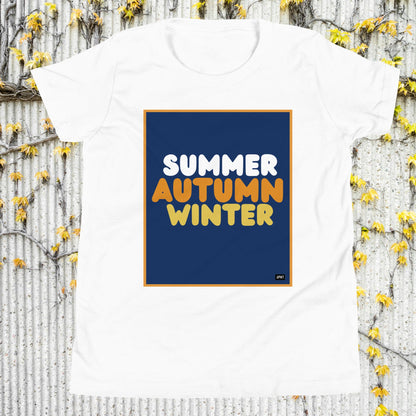 Autumn Kids in Blue Unisex T-Shirt - Available in Assorted Colors